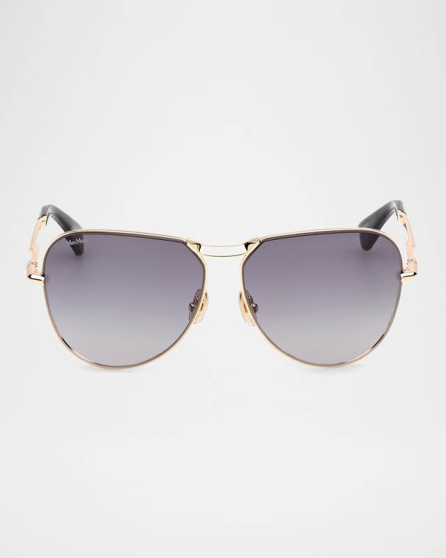 Miller-2 Metal Aviator Sunglasses
